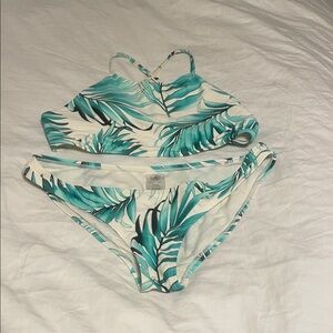 Body Glove Teal and White Leaf Bikini